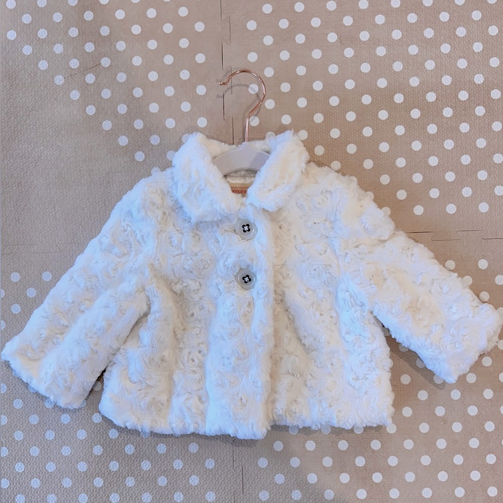 Genuine Kids Toddler Girls Posh Jacket - White - 12 Months